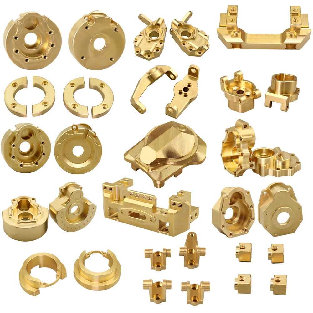 1/10 RC Crawler TRX-4 Brass Heavy Duty Counter Weight Set Portal Drive Axle Housing Bumper Mount TRX4 TRX6 Upgrade Parts
