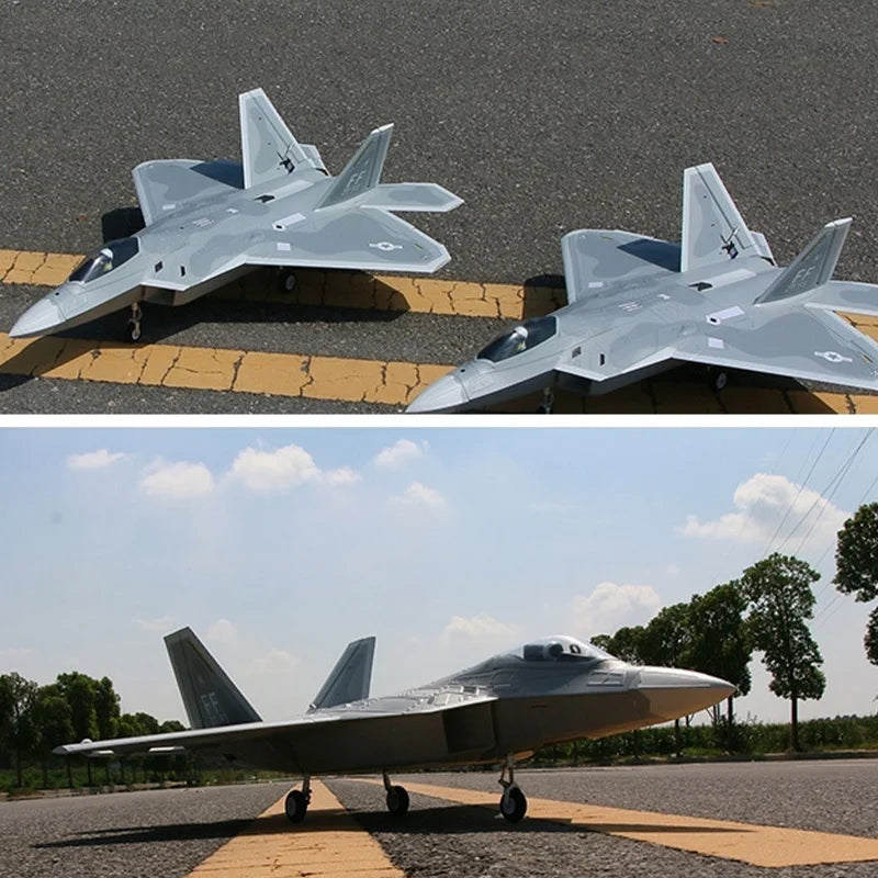 F22 64mm Ducted Remote-Controlled Model Aircraft Cnc Shock Absorbing Landing Gear With Flap Fixed Wing Raptor Fighter F-22