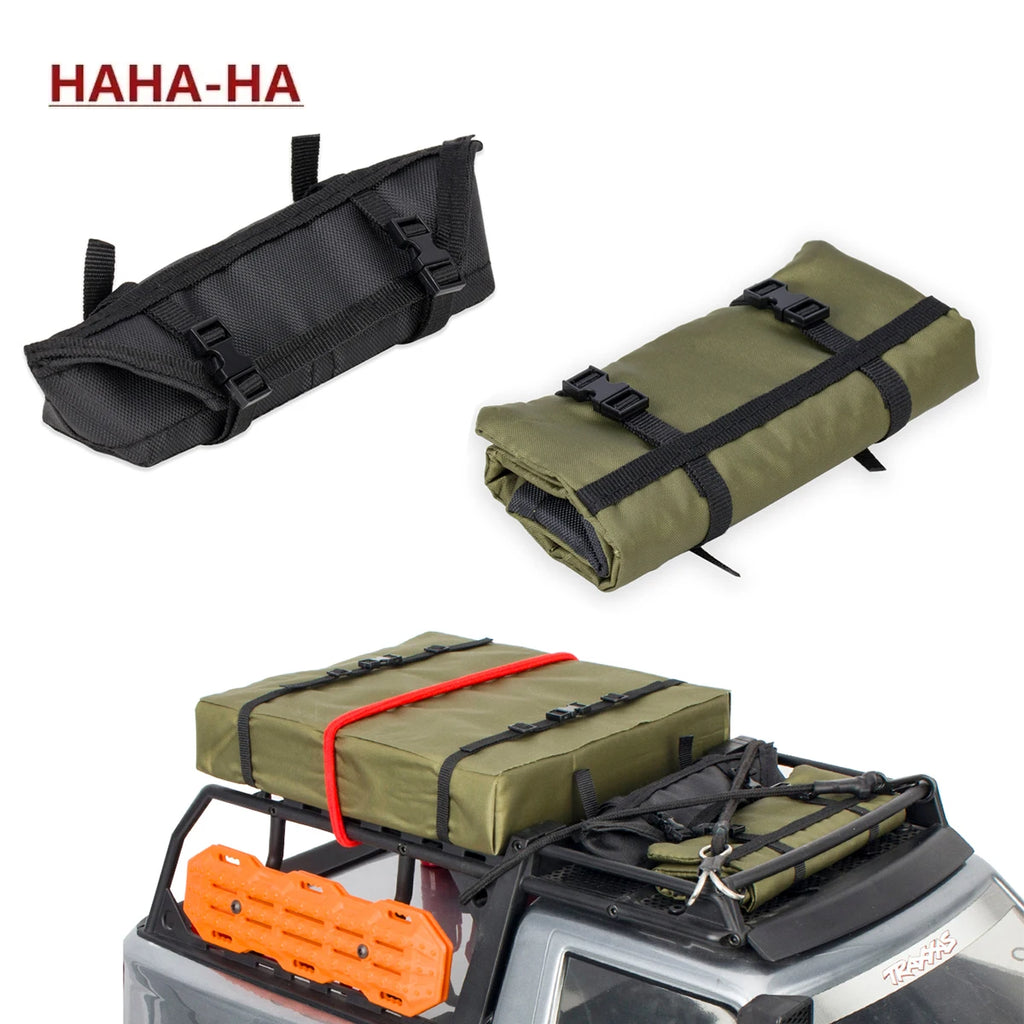 Simulated Roof Bag Sleeping Bag Luggage Bag for 1/8 1/10 RC Crawler Traxxas SCX24 TRX4M Defender D90 Bronco Upgrade Parts