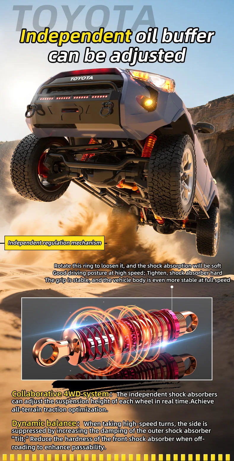 JJRC HG4 1/18 2.4G 4WD RC Car Rock Crawler LED Light Simulated Sound Off-Road Climbing Truck RTR Full Proportional Models Toys