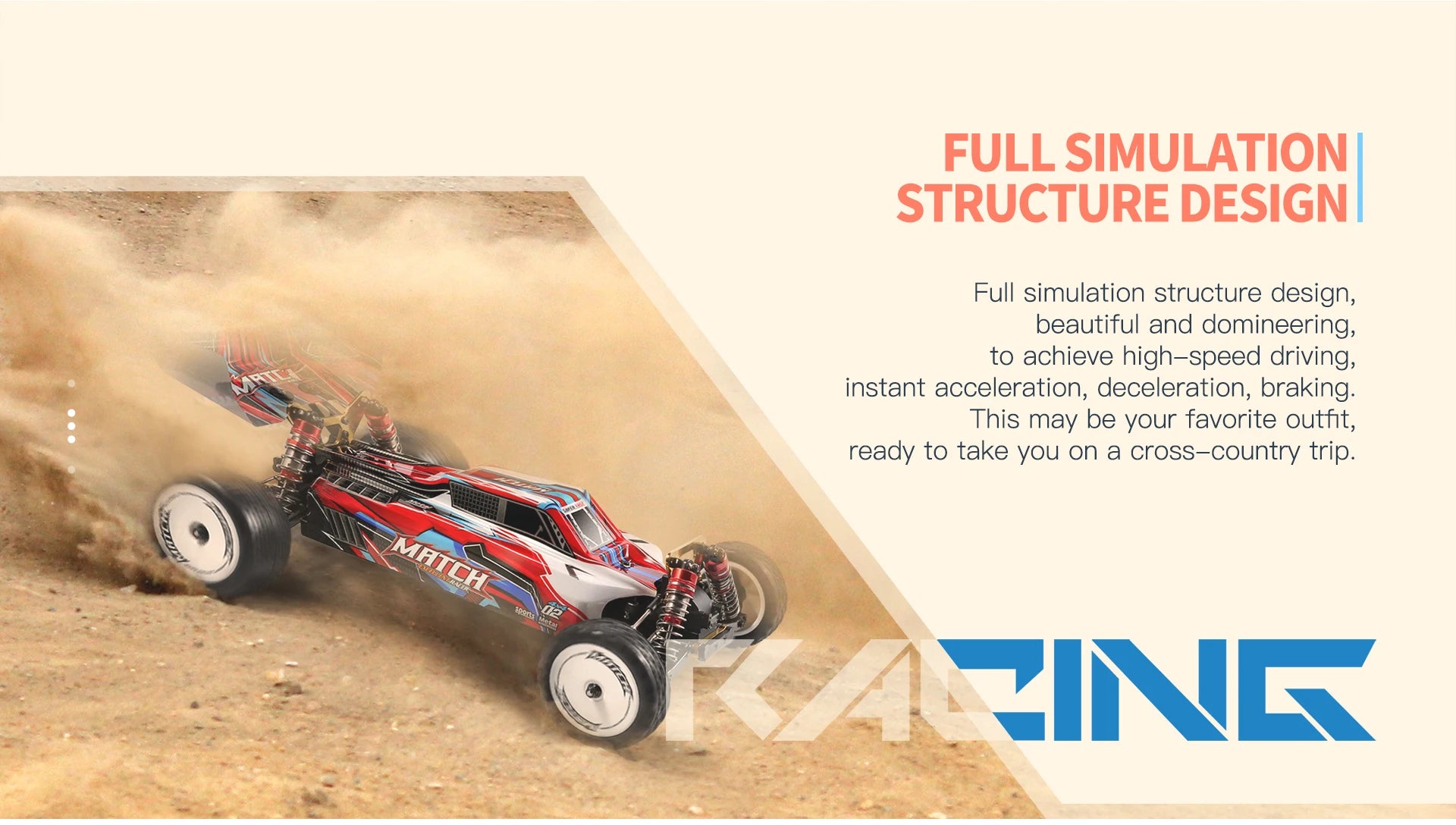 Wltoys 104001 RTR 1/10 4WD RC Car 2.4G Remote Control Racing Car Drift 45km/h High Speed Off-Road Climbing Metal Vehicles Toys