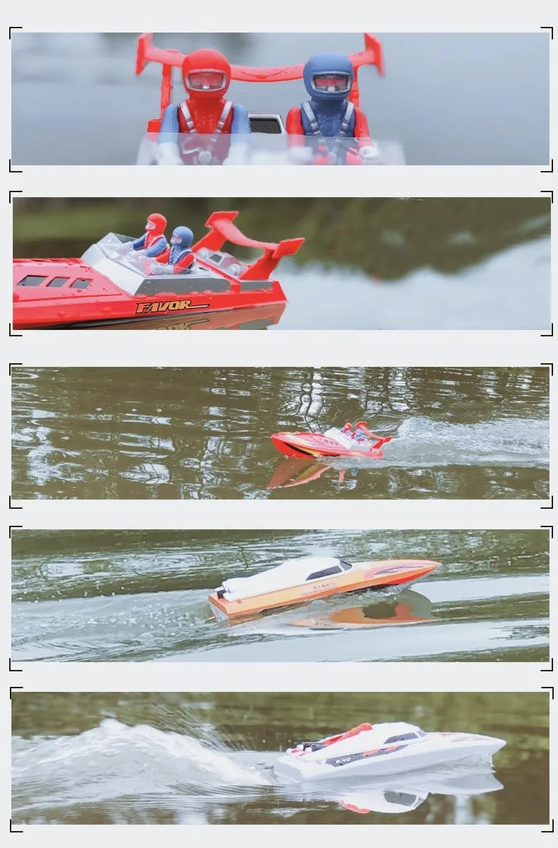High-Speed Rc Boat Electric Toy Realistic Racing Yacht Simulation Quick Model For Ages 14+ Remote Control Boats