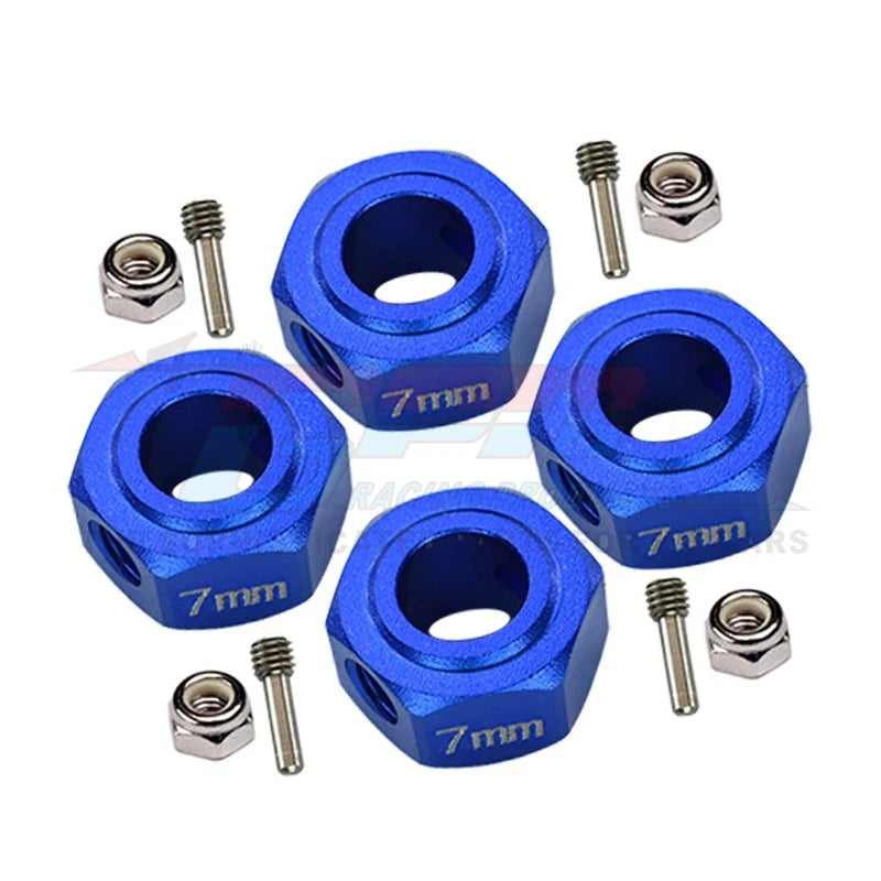 GPM for ARRMA 1/10 GRANITE SENTON BIG ROCK VORTEKS 3S Metal Alloy 12mm Hex 7MM Thickness Wheel Hub Adapter AR310779 AR310871