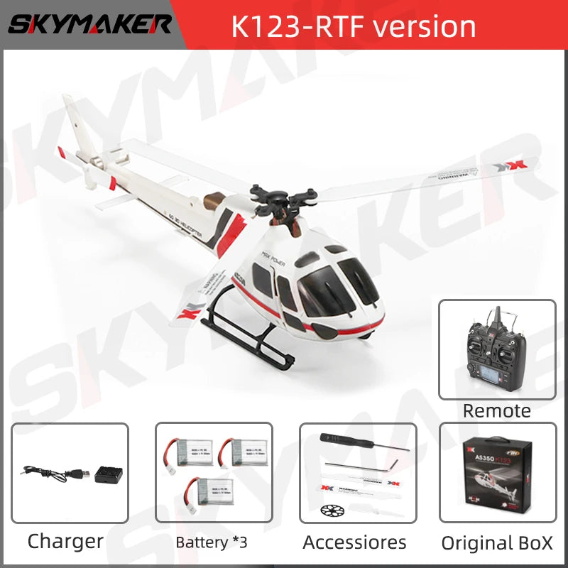 WLtoys XK K123 K124 RC Helicotper BNF RTF 2.4G 6CH 3D 6G Modes Brushless Motor RC Toys With FUTABA S-FHSS For Kids Gifts