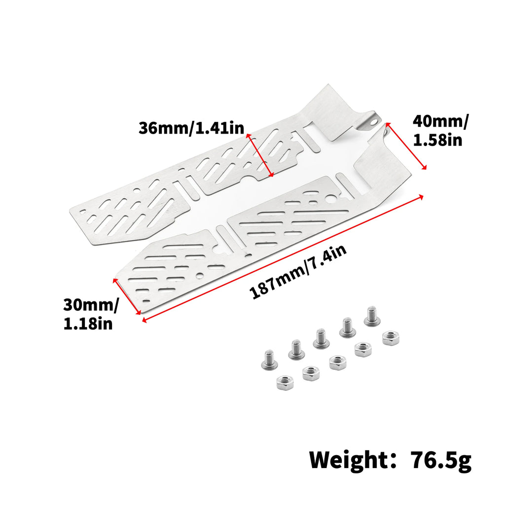 1/10 RC Crawler TRX - 4 Upgrade! Heavy - Duty Stainless Steel Chassis Armor Protection Anti - Skid Plate