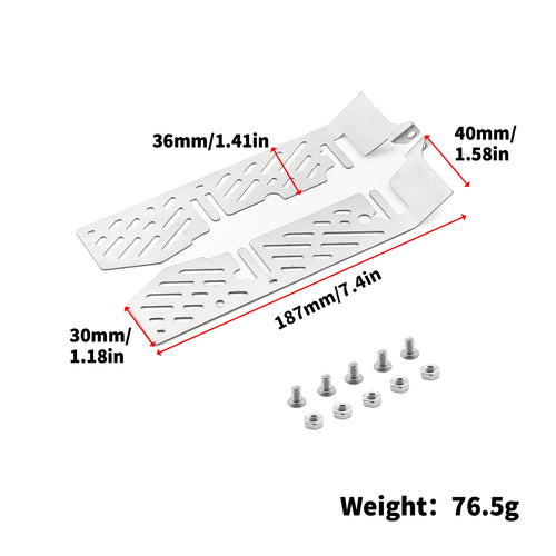 1/10 RC Crawler TRX - 4 Upgrade! Heavy - Duty Stainless Steel Chassis Armor Protection Anti - Skid Plate