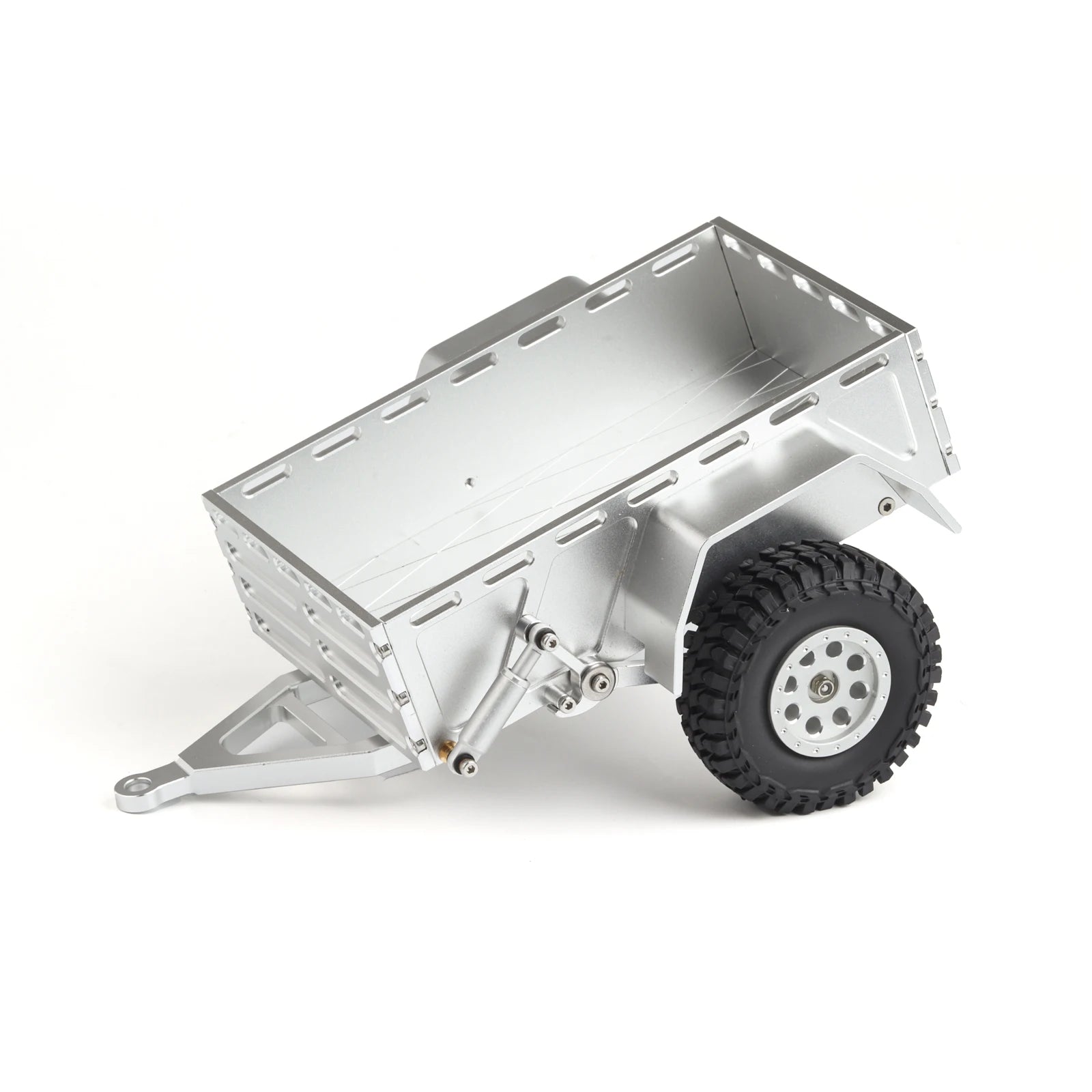 Scale Accessories TRX4M Utility Trailer with Hitch Mount CNC Aluminum for 1/18 RC Crawler TRX4-M Bronco Defender K10 High Trail
