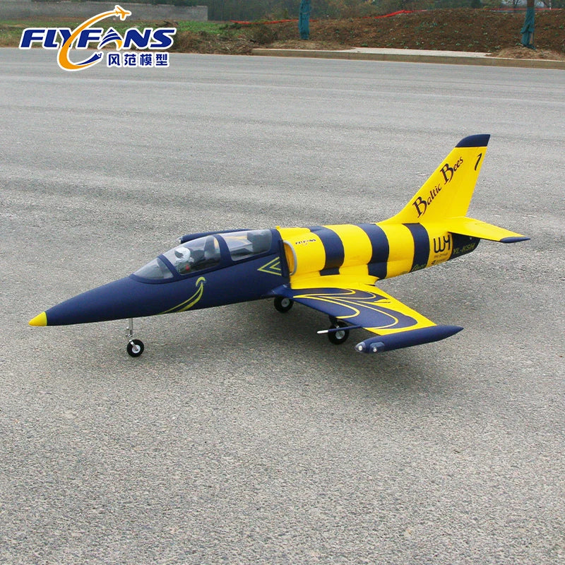 Flyfans L-39 Rc Airplane 64mm Edf Fixed Wing Jet With Retractable Landing Gear Navigation Lights 4s 6s Dual Power Hobby Aircraft