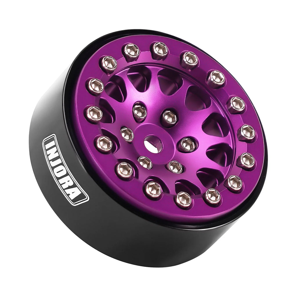INJORA 1.3" Aluminium Beadlock Wheels for 1/24 1/18 RC Crawler (W1311)