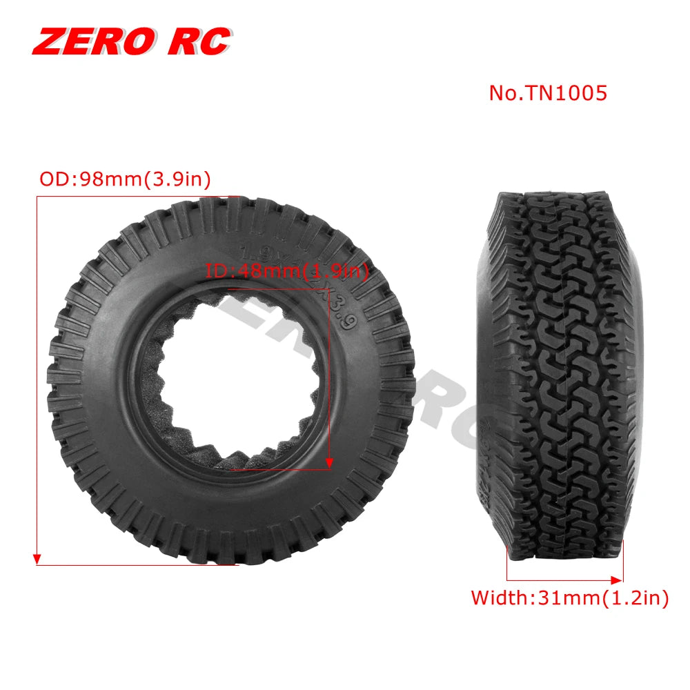 RC TRUCK 1.9" Rock Crawler Tires 90-117mm Tyre For 1/10 Off Road AXIAL SCX10 II III CAPRA TRAXXAS TRX-4 RGT MST RC4WD D90 WHEEL