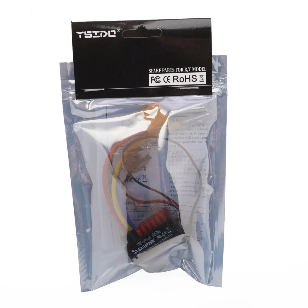 YSIDO 540 Combo Brushed Motor 55T 45T 35T 60A ESC for 1/10 Off-Road Rock Crawler Climbing RC Car Traxxas TRX4 Axial SCX10