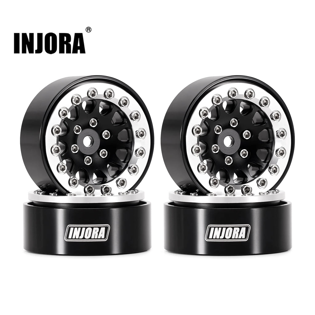 INJORA 1.3" Aluminium Beadlock Wheels for 1/24 1/18 RC Crawler (W1311)