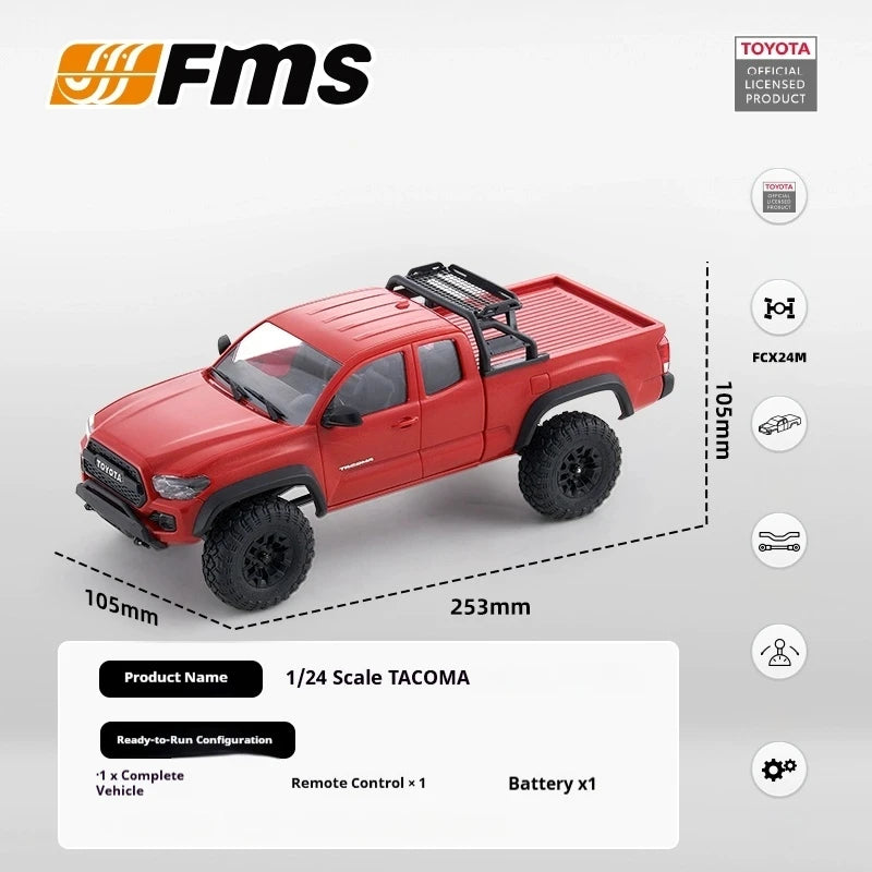 FMS 1/24 full-scale simulation model of  TACOMA remote control car RC ABS shell two-speed remote control toy car