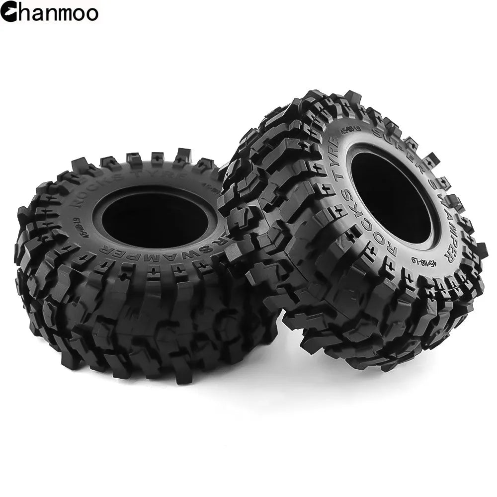 1.9in Crawler Tires Rock Wheels Mud Tyre for 1/10 Scale RC Car Axial Traxxas SCX10 II III TRX4 RC4WD D90 YK4102 Gen8 Redcat