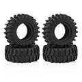 0.7 RC Crawler Tires OD 1.57'' 1/30 Soft Rubber All Terrain Tyres Beadlock Wheels Rims for 1:30 1/32 Rock Mud Car Axial SCX30