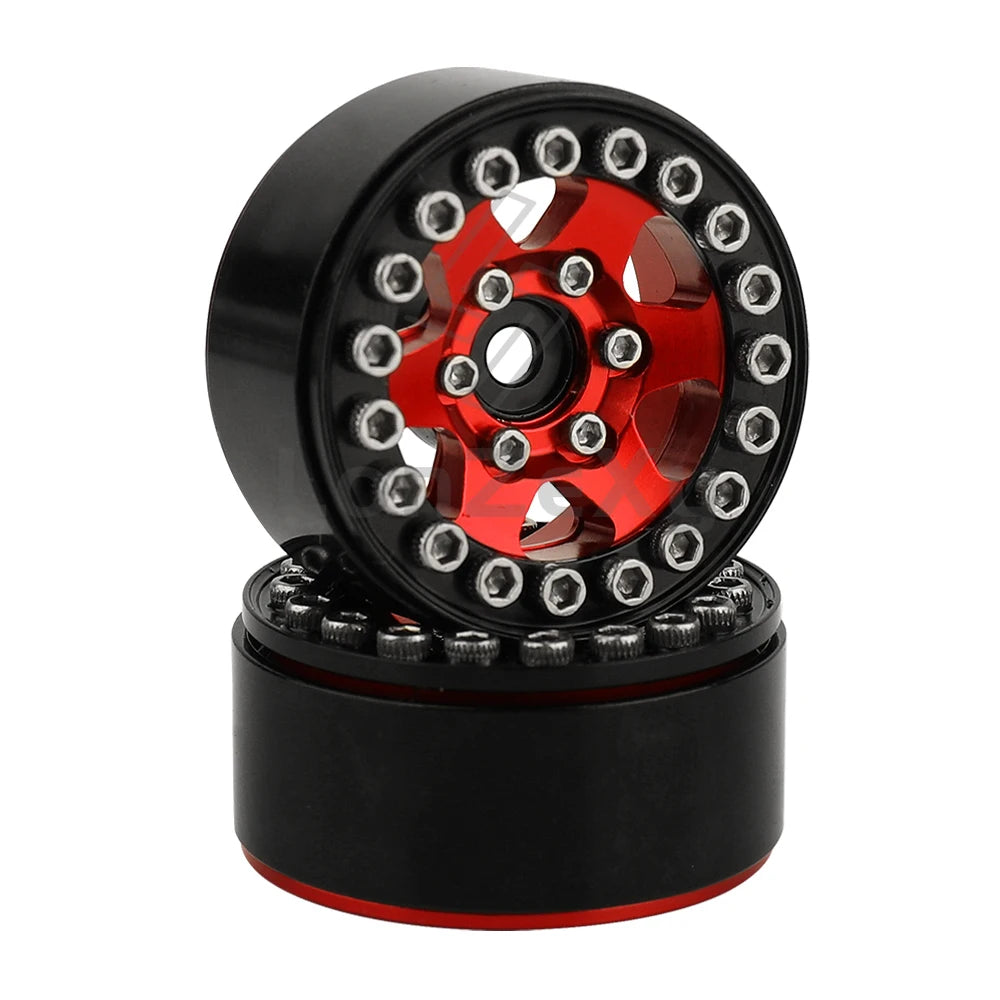 Aluminum Alloy 1.0 Inch Beadlock Wheel Hub Rims for RC Crawler Car 1/24 Axial SCX24 AX24 FCX24 1/18 TRX4M Metal Upgrade Parts