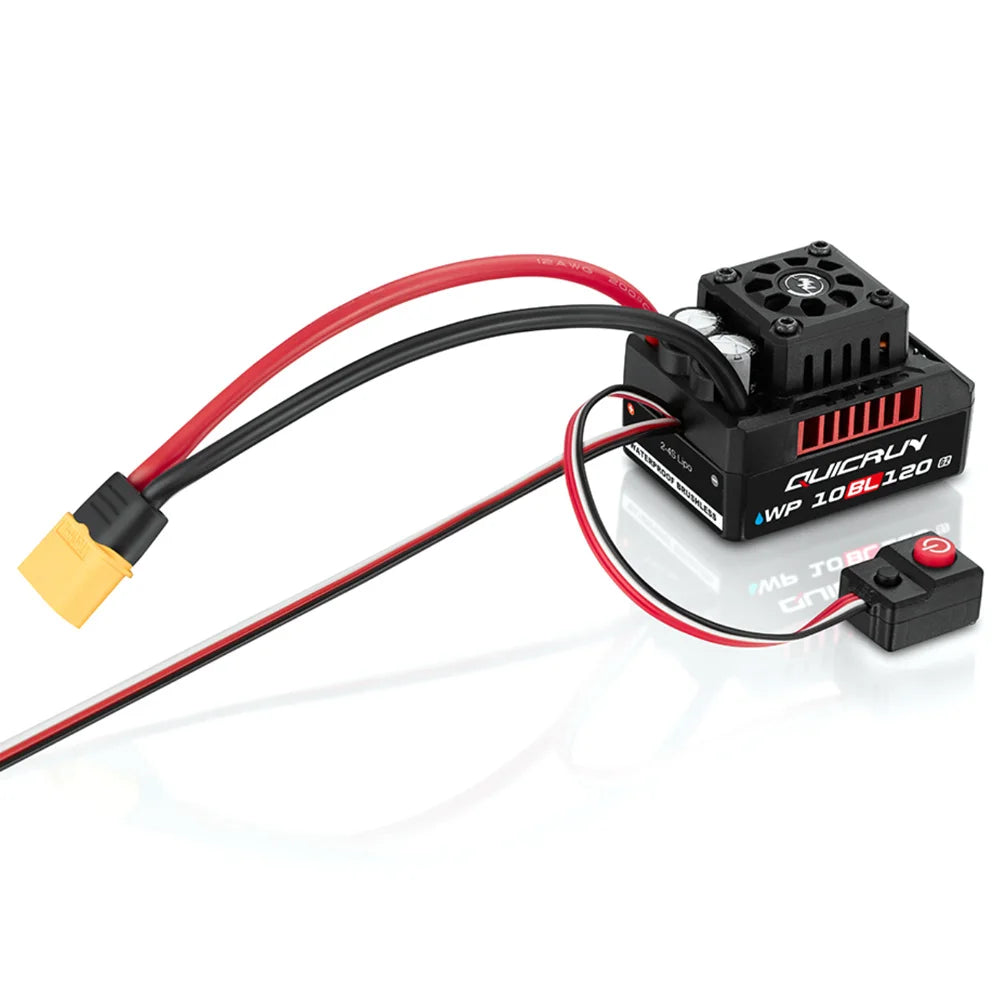 Hobbywing QUICRUN WP 10BL120 G2 120A 2-4S Lipo Speed Controller Brushless ESC Sensorless for 1/10 1/12 RC Car Toy Spare Part