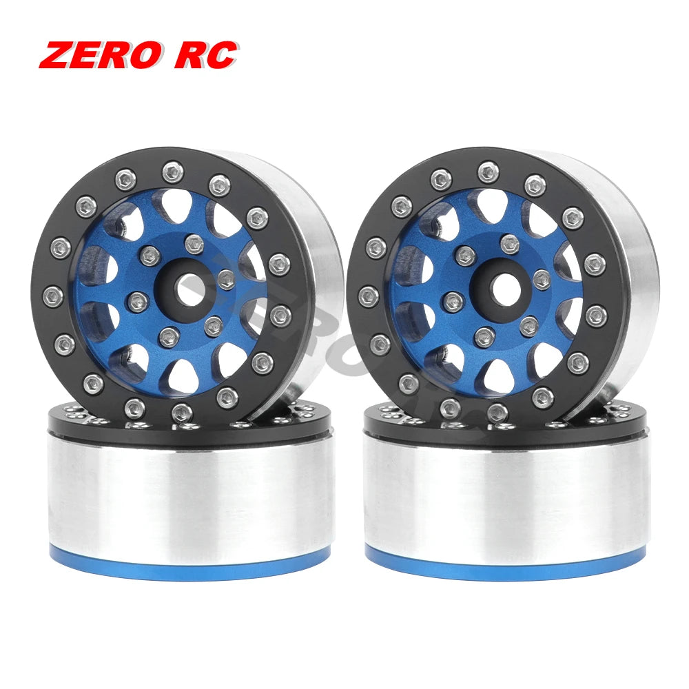 RC CAR METAL 1.55 Beadlock Wheel 10-Spoke For 1/10 1/12 MN Tamiya 1/18 UTB18 CAPRA WPL MST RC4WD D90 TF2 1.55" Tires