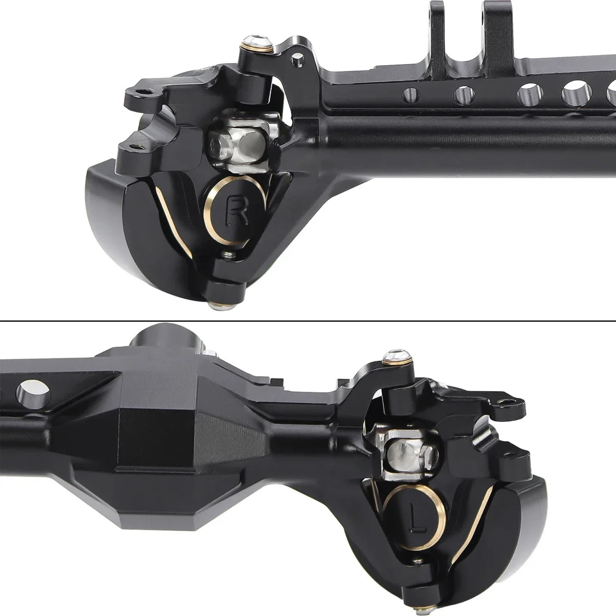 F10 Axle Brass Weights Steering Knuckles Front and Rear Portal Cover for 1/10 RC Crawler Vanquish VRD VS4-10 Phoenix LCG Upgrade
