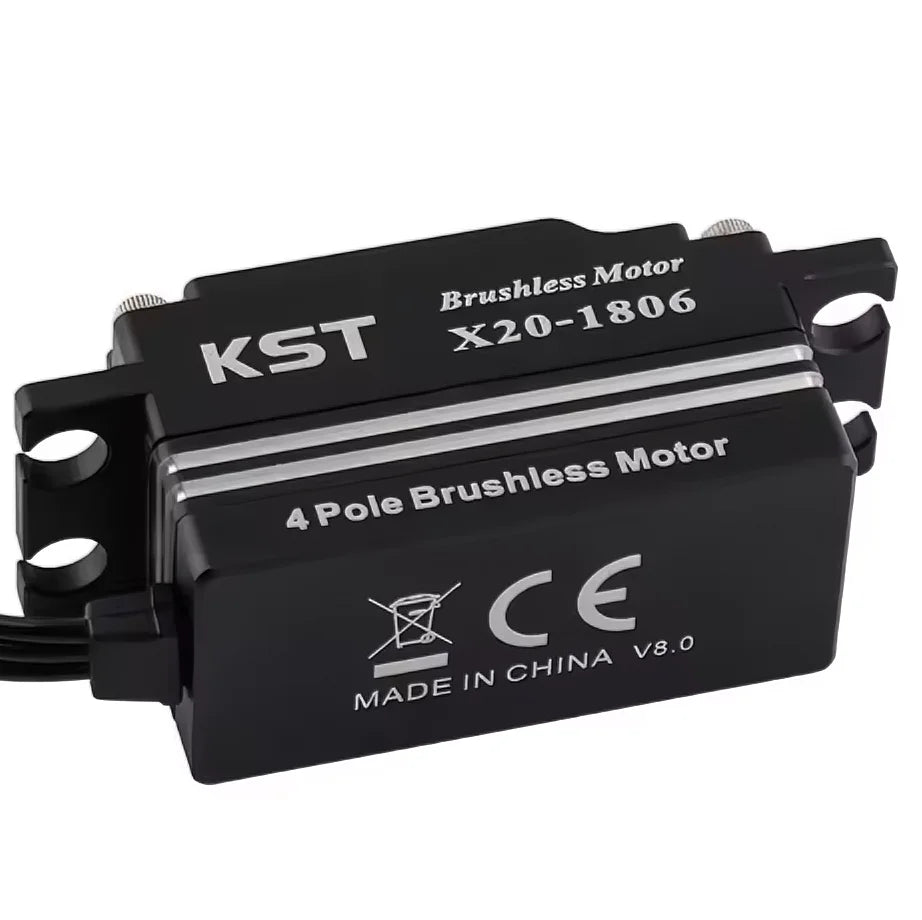 KST X20-1806 Brushless Servo Low-Profile 18Kgf.cm 0.06sec for RC Car Plane - High Torque Quick Response Remote Control Accessory
