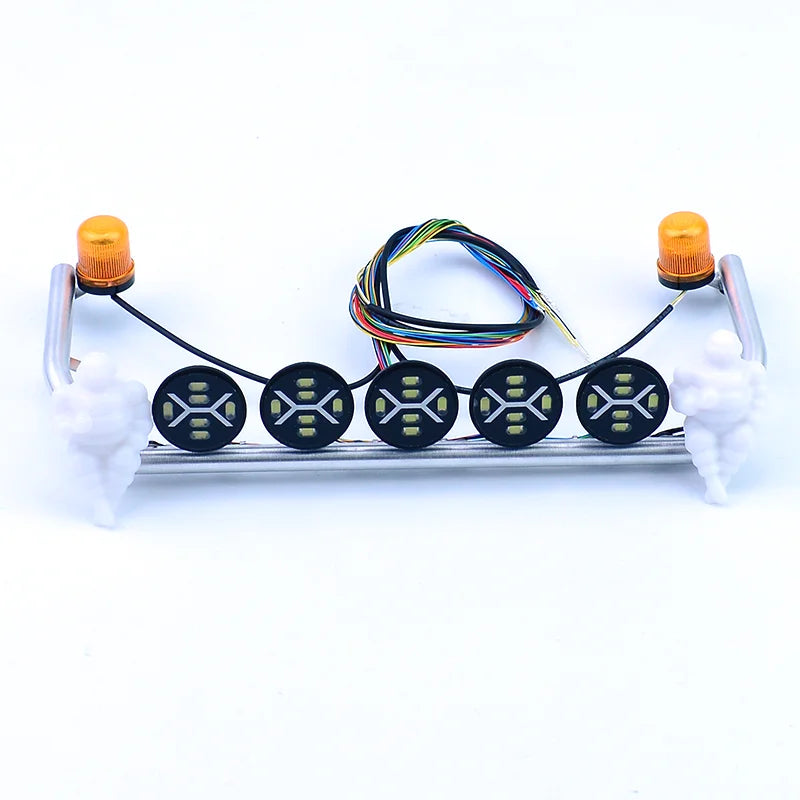 LED Simulation Roof Lights Rotating Lamp for 1/14 Tamiya RC Truck SCANIA 770S R620 Volvo FH16 BENZ Actros MAN TGX TGS Car