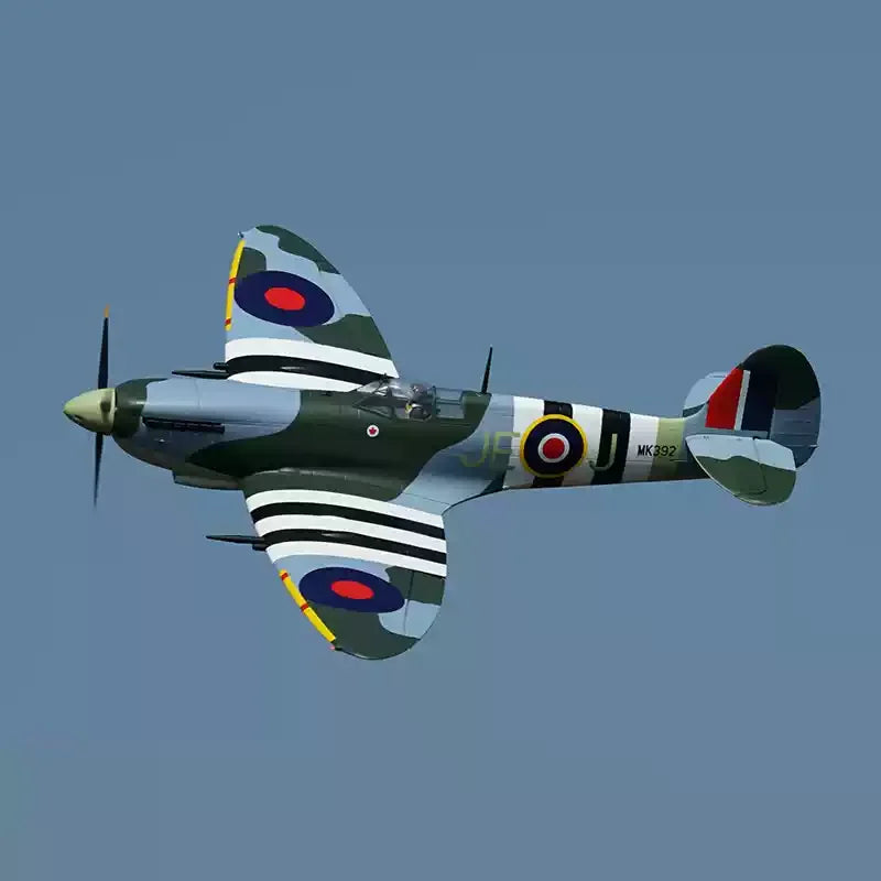 Xfly RC Electric Airplane 1200mm Wingspan Spitfire Style Fighter Remote Control Fixed-Wing Spacecraft Toy for Ages 14+