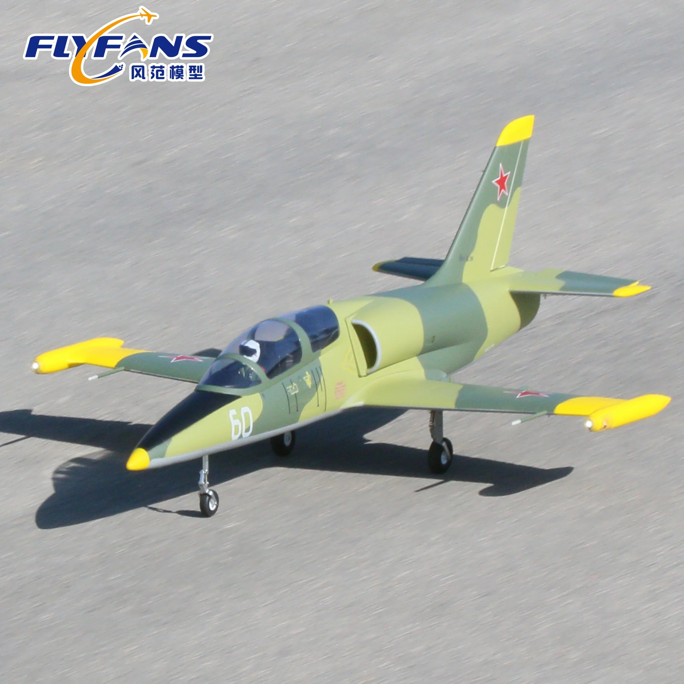 Flyfans L-39 Rc Airplane 64mm Edf Fixed Wing Jet With Retractable Landing Gear Navigation Lights 4s 6s Dual Power Hobby Aircraft