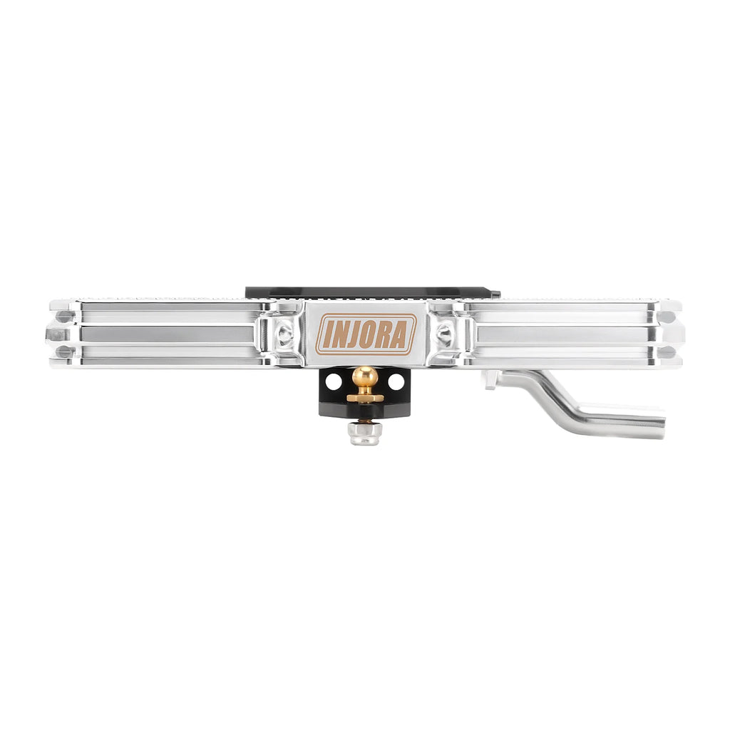 INJORA CNC Aluminum Front Rear Bumper with Dual Exhaust for 1/18 RC Crawler TRX4M High Trail F150 Upgrade (4M-95)