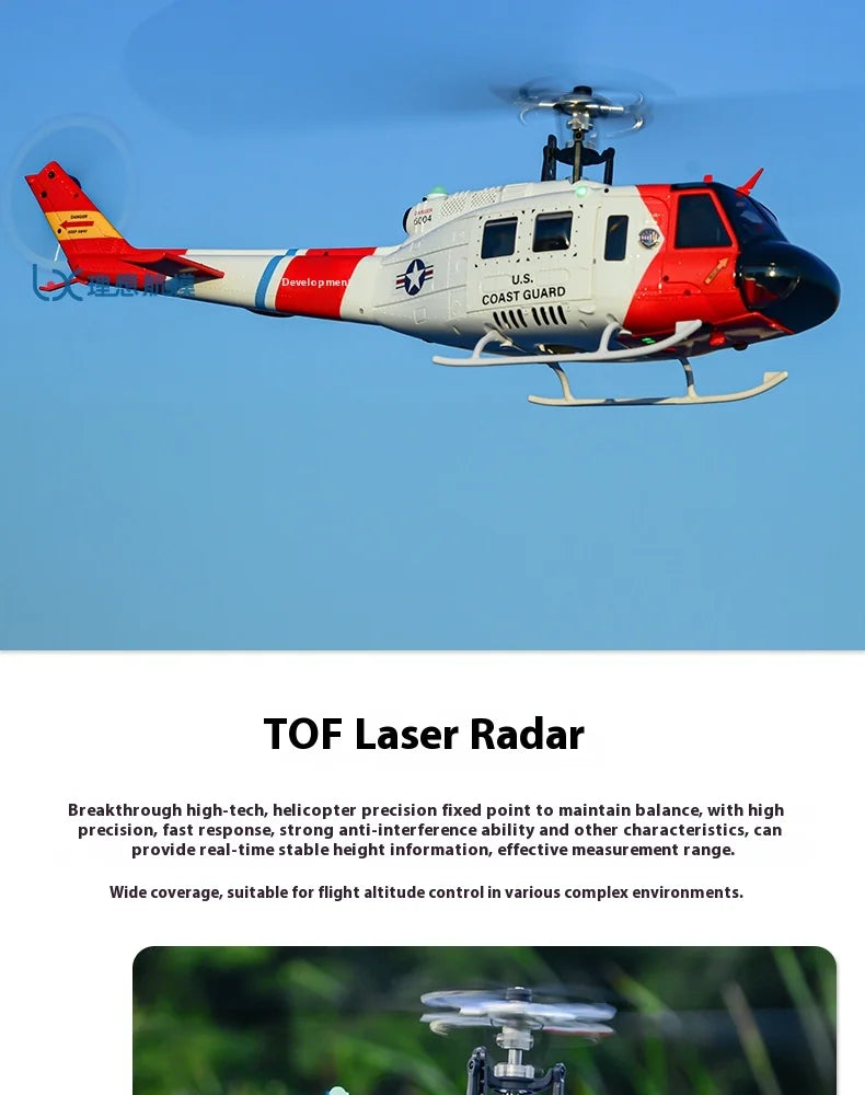 Yuxiang F07s Huey F02s Flying Wolf Armed 1/34 Remote Control Helicopter Gps Positioning Tof Height Control Brushless Motor