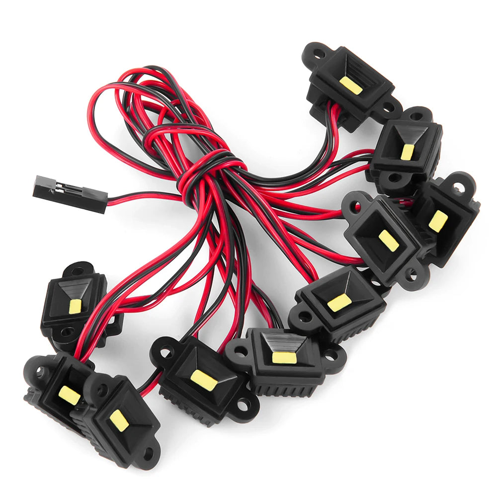AXSPEED Wheel Eyebrow Light Wheel Arch Lamp Chassis LED Lights for 1/10 RC Crawler TRX4 TRX6 G63 TRX-6 T6 Climbing Flat Car