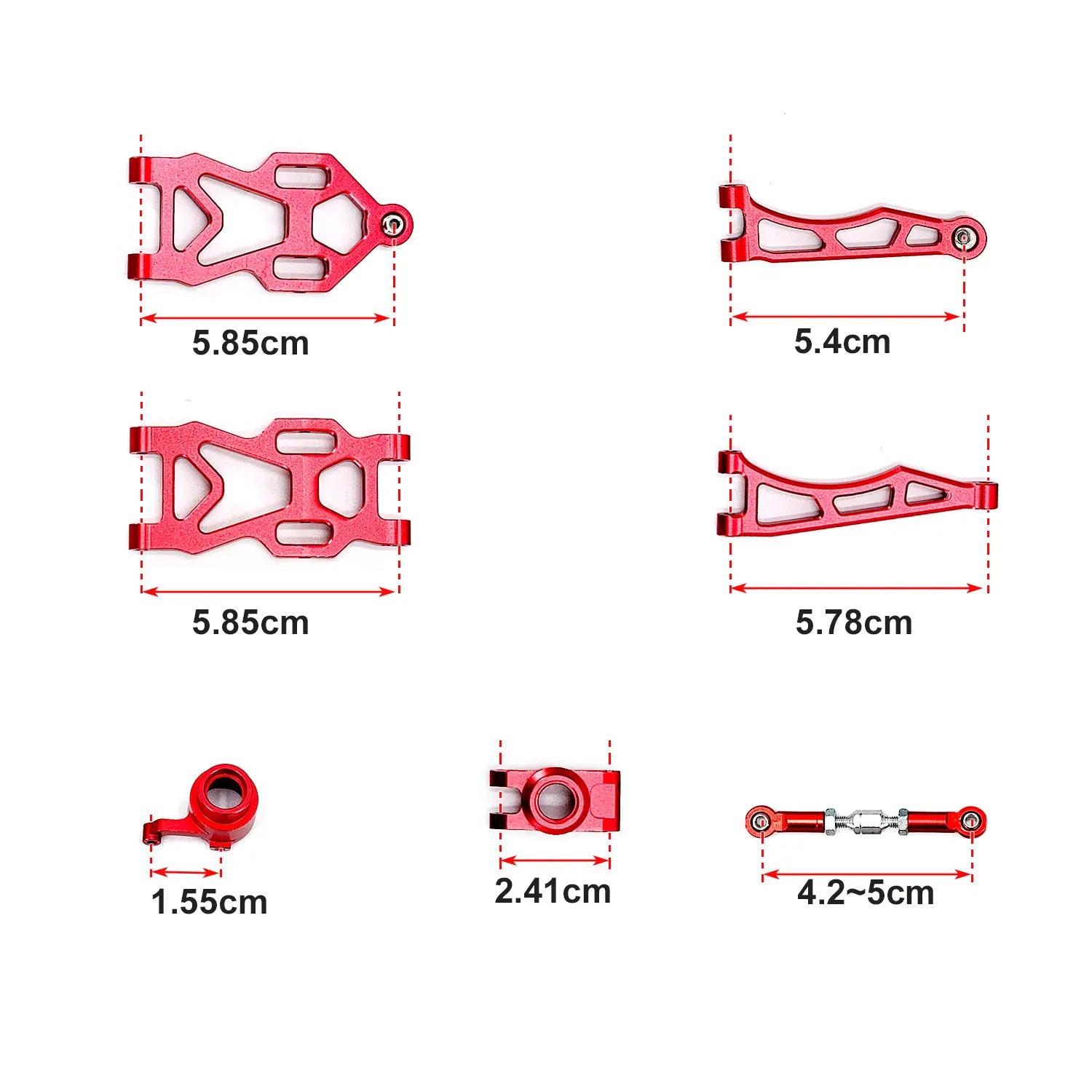 Aluminum Alloy Suspension Arm Wheel Seat Steering Cup Set Upgrade Metal Parts Accessories For SCY RC Car 16101 16102Pro 16103