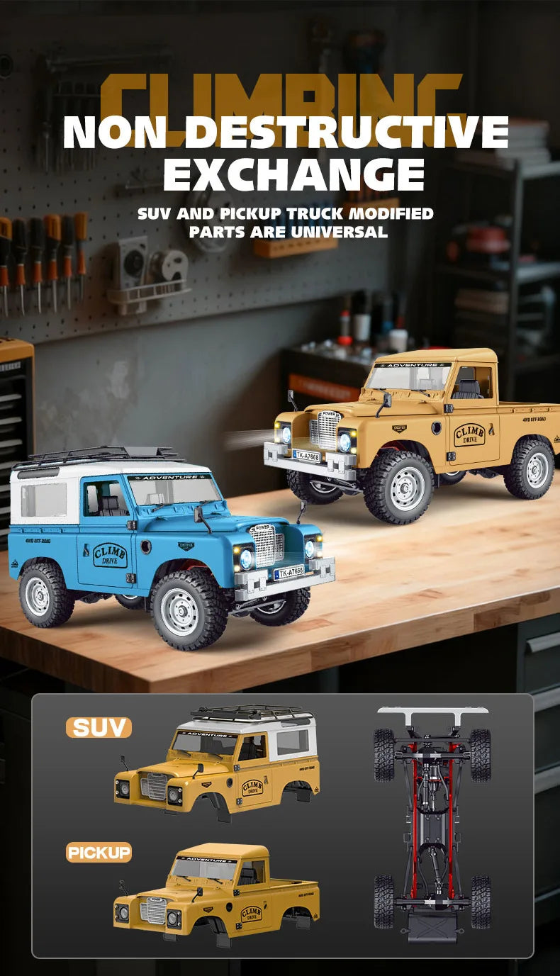 1:10 full scale pickup truck 4X4 professional remote control vehicle Defender simulated off-road climbing vehicle RC CAR