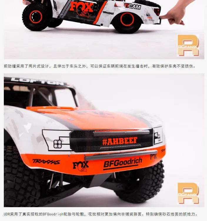 TRAXXAS UDR New RC Car 85086-4 1:7 Scale Brushless Electric Desert Racer with Light Kit, RC Toy Great Gift for Kids and Adults.