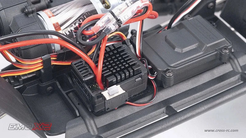 Cro 1/8 Rc Car Remote Control Electric Emo X2 Lion Differential Lock Dual Speed Door Bridge Climbing Off-Road Vehicle Model Gift