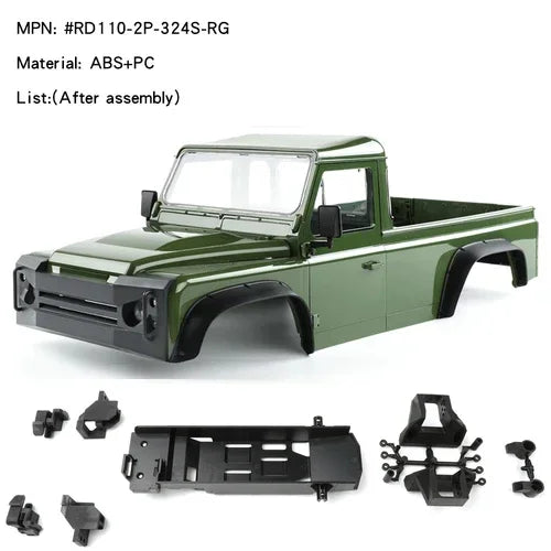 TRX-4 Simulation 324mm Wheelbase 2 Doors Pickup Truck Body Shell for 1/10 RC Crawler Car Traxxas TRX4 DEFENDER RD110 Parts