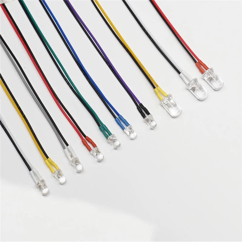 LED 3mm 5mm PH2.0 Plug Light Lamp Beads for 1/10 RC Crawler Car TRX4 Defender 1/14 Tamiya RC Truck SCANIA 770S VOLVO BENZ MAN