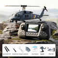 4DRC L2 Apache Military Remote Control Helicopter 6 Axis Gyro Single Rotor 8K Aerial Optical Flow With Screen Remote Boys Gift