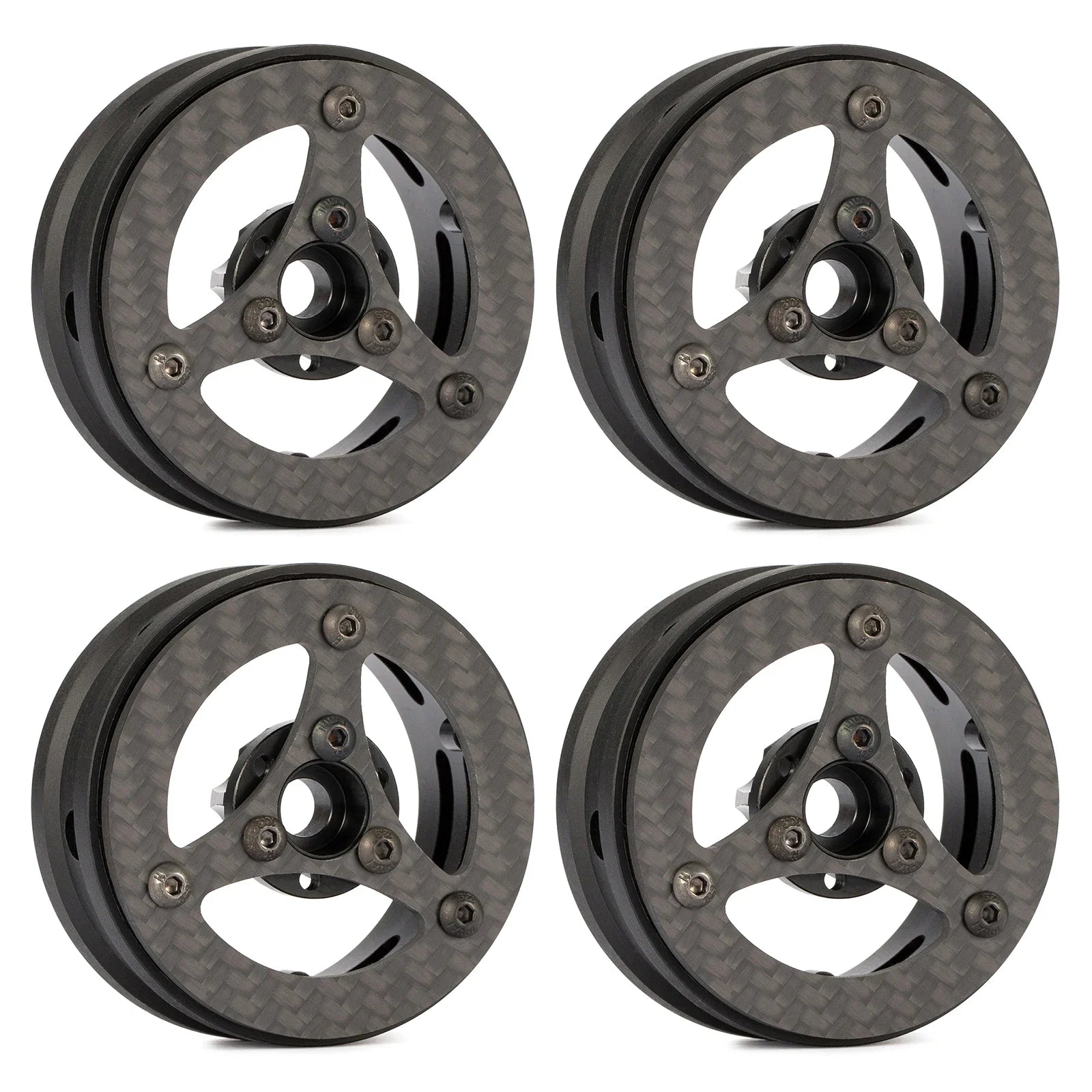 1.9 Inch Carbon Fiber Portal Beadlock Wheels Rims for 1/10 RC Crawler lightweight design GSPEED LCG Chassis Capra SCX10 Pro TRX4