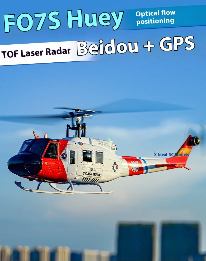 Yuxiang F07s Huey F02s Flying Wolf Armed 1/34 Remote Control Helicopter Gps Positioning Tof Height Control Brushless Motor