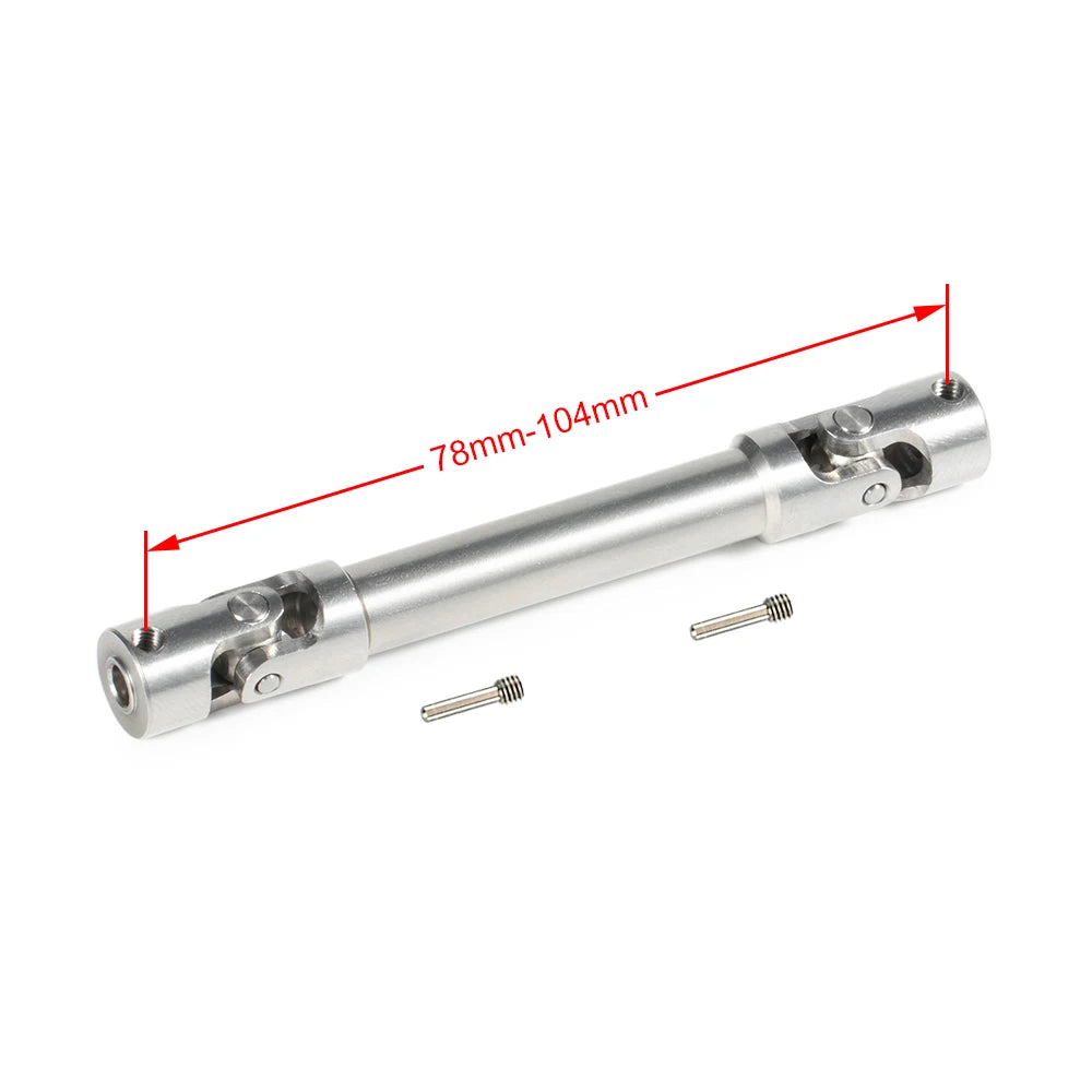 Steel Heavy Duty Drive Shaft Universal Joint Driveshaft for 1/18 RC Rock Crawler Axial UTB18 Capra Unlimited Trail Buggy Upgrade