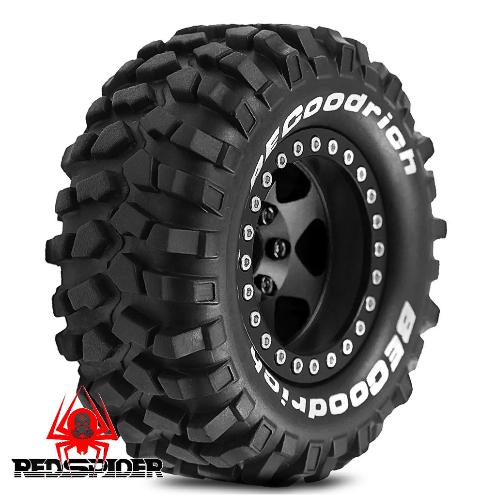 4pcs 1.9" Rubber Tires Beadlock Wheels Rims for 1/10 RC Crawler Car Traxxas TRX4 Axial SCX10 90046 90047 MST HSP Redcat Gen8