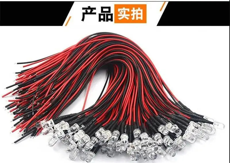 10PCS LED Lights 3mm/5mm 12v for 1/10 RC Crawler Drift Car TRX4 Defender AXIAL SCX10 D90 1/14 Tamiya RC Truck Scania Actros Part