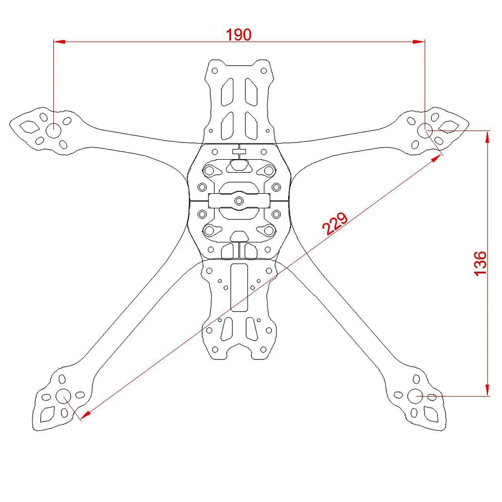 PhiSital Mark5 O4 Pro FPV Frame Kit  X/DC Vesion 5inch Carbon Fiber Quadcopter Racing Drone for RC freestyle DIY parts