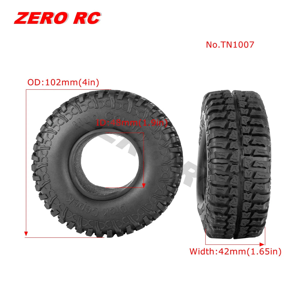 RC TRUCK 1.9" Rock Crawler Tires 90-117mm Tyre For 1/10 Off Road AXIAL SCX10 II III CAPRA TRAXXAS TRX-4 RGT MST RC4WD D90 WHEEL