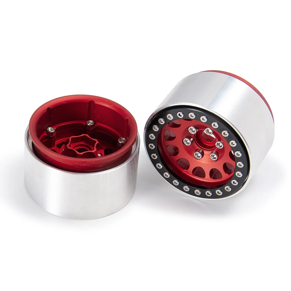 AXSPEED Aluminum Alloy 1.9 inch Beadlock Wheel Rims Hubs 27mm for TRX-4 D90 Axial SCX10 CC01 1/10 RC Crawler Car Truck Parts