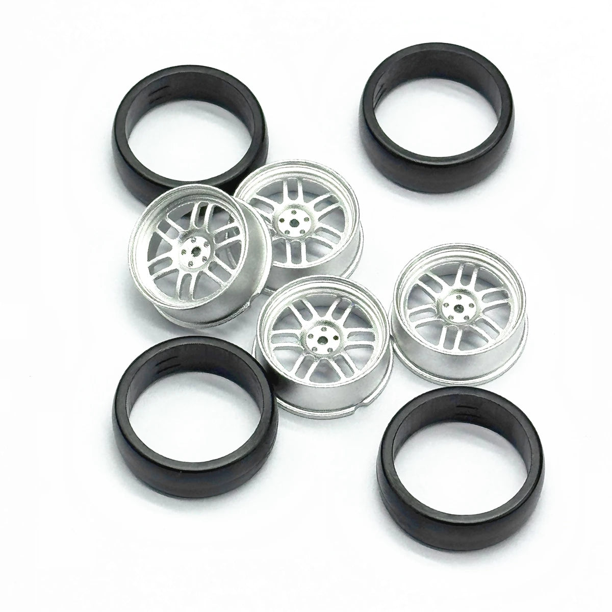 1:18 LDRC LD1801 LD1802 LD1803 LD1804 A01 A02 A86 4pcs Metal 32mm RC Hard Drift Tire Wheel Hard Tyre 1/18 RC Car Upgrade Parts