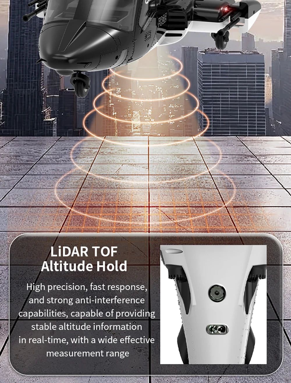 YUXIANG Airwolf RC Helicopter 1:34 9CH GPS Brushless Optical Flow Positioning