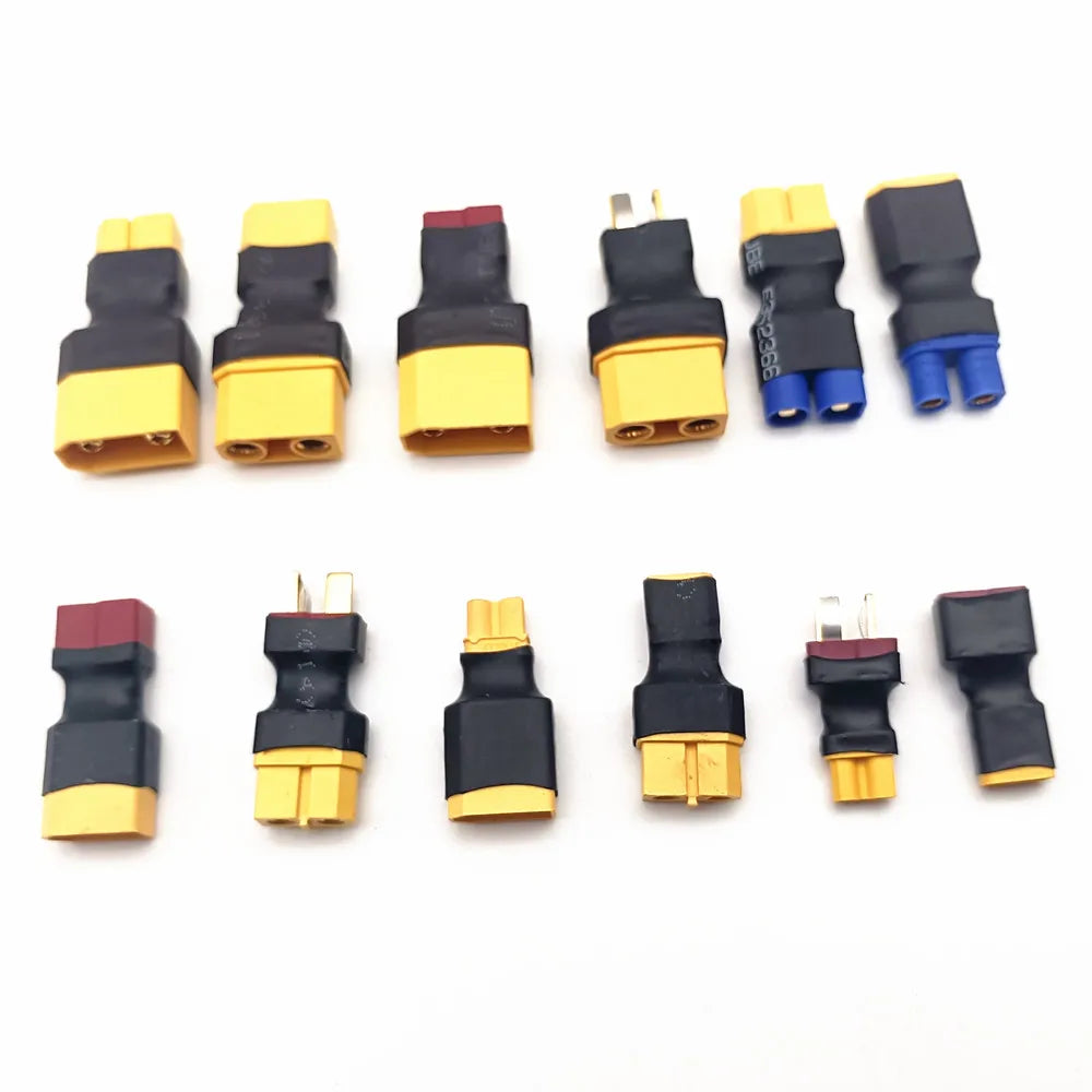 Adapter XT30 XT60 XT90 TRX T Plug Deans EC5 EC3 Female to Male HXT 4MM Connectors Plug RC Lipo Battery Control Parts DIY