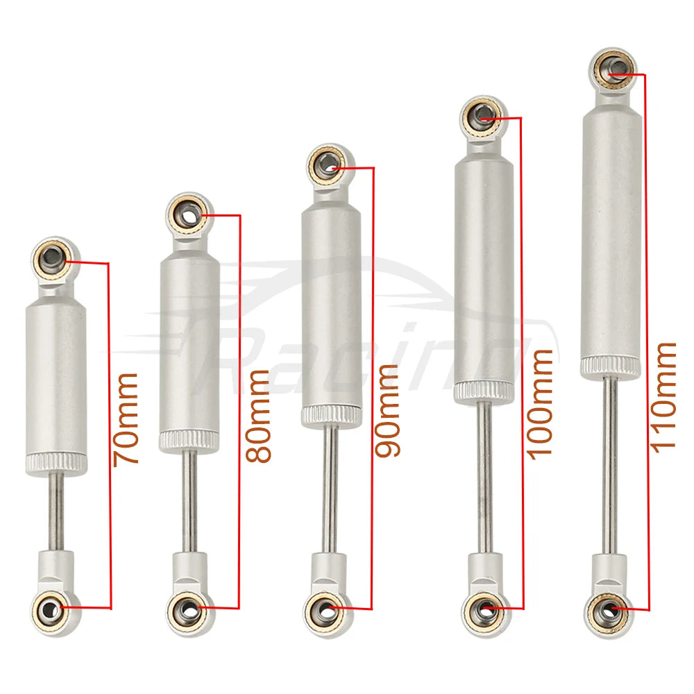 4PCS RC Car Built-in Spring 70/80/90/100/110mm Shock Absorber Damper For 1/10 RC Crawler Axial SCX10 II RBX10 Wraith TRX4 Redcat