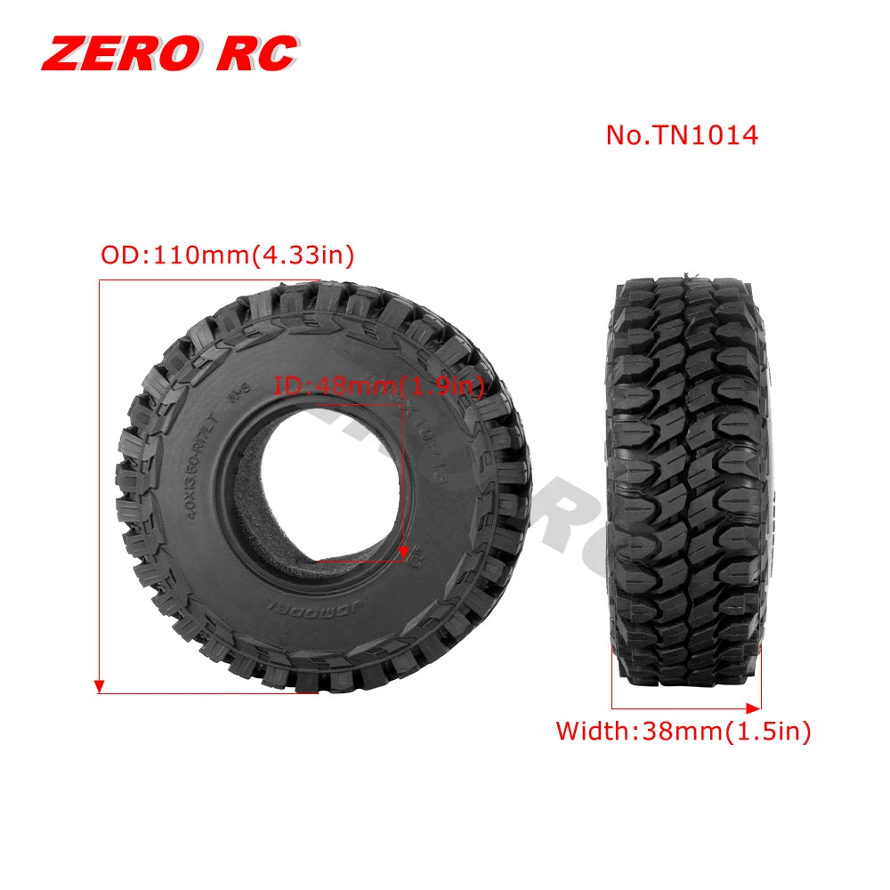 RC TRUCK 1.9" Rock Crawler Tires 90-117mm Tyre For 1/10 Off Road AXIAL SCX10 II III CAPRA TRAXXAS TRX-4 RGT MST RC4WD D90 WHEEL